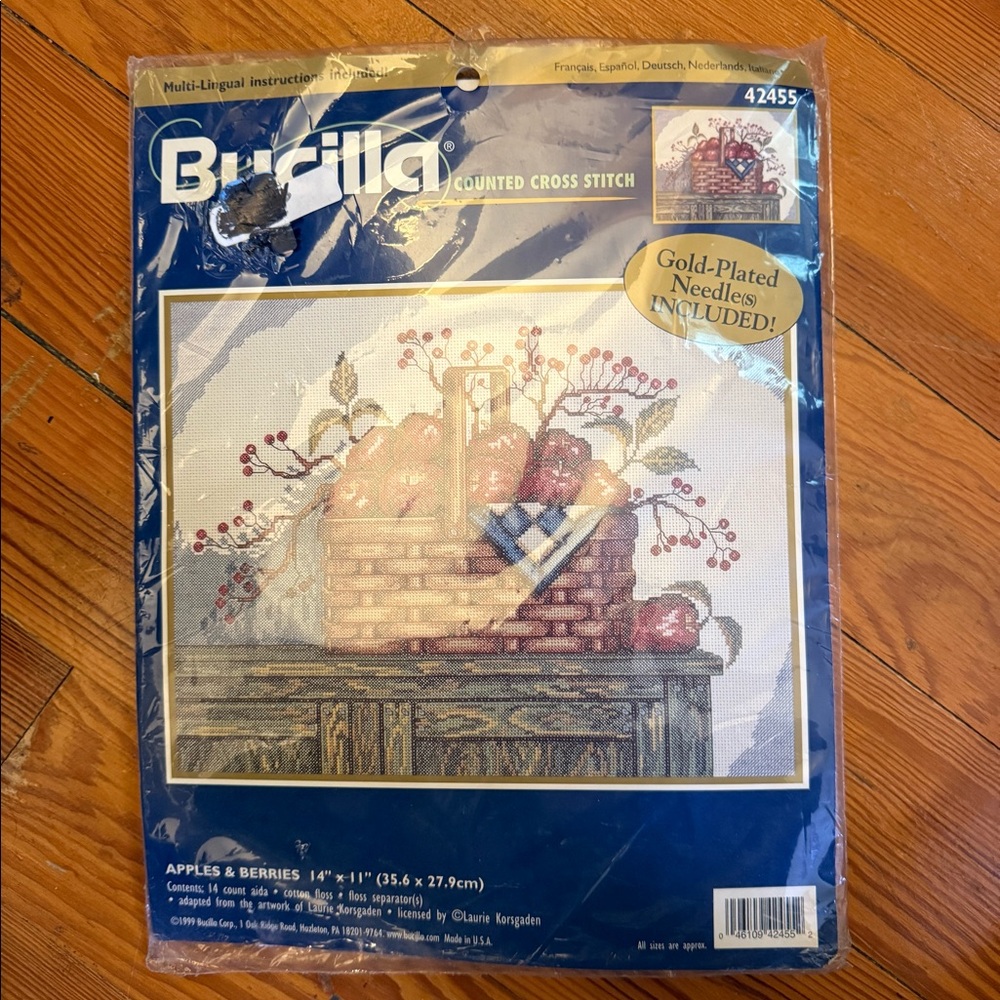 Bucilla Cross Stitch Kit Apples & Berries 42455
